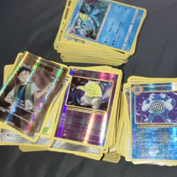 Pokemon TCG Card Lot Vaporeon Drowzee Poliwrath Brock's Grit Holo Trainer - Image 4