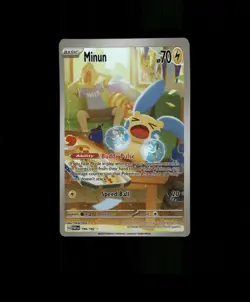 FAN-ART READ DESCRIPTION BELOW HOLO MINUN Card MINUN Pokemon Card p2 - Image 1