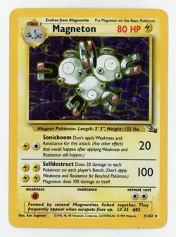 Magneton Holo - Pokemon 1999 Fossil #11 EX-MT - Image 1