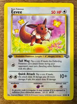 Pokemon TCG Eevee 1st Edition 51/64 Jungle Regular - Image 1