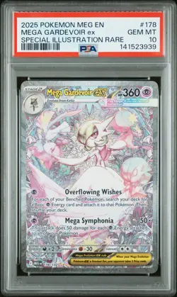 2025 POKEMON MEG EN-MEGA EVOLUTION #178 MEGA GARDEVOIR EX PSA 10 - Image 1