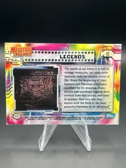 Pokemon Topps Movie Mewtwo Strikes Back Legends Holo Foil Card #01 (Crease) - Image 2