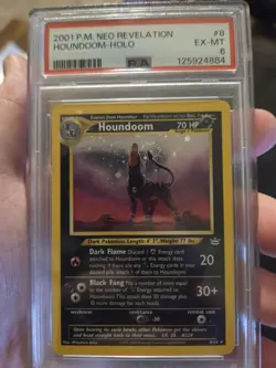 Pokemon Neo Revelation Houndoom Holo Rare 08/64 Unlimited PSA 6 - Image 1