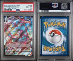 2021 POKEMON SWORD & SHIELD EVOLVING SKIES #095 FULL ART/UMBREON VMAX PSA 10 - Image 3