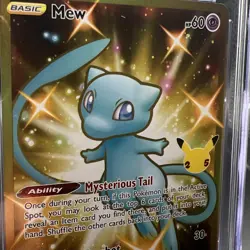 Mew (Secret) 025/025 Celebrations Holo Pokemon TCG Gem mint 10!! - Image 2