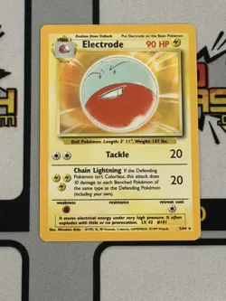 1999 Pokemon Electrode 2/64 Holo No Symbol ERROR*Lightly Played - Image 1