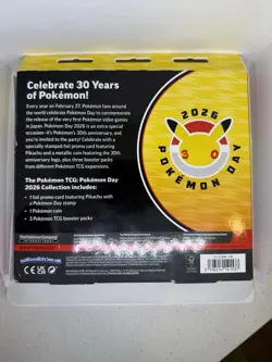 Pokemon TCG 2026 30th Anniversary Box Pikachu Promo Coin Booster Packs - Image 2