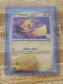 Pikachu 051/162 Temporal Forces Pokemon Day 2026 Cosmo Holo Promo - Near Mint - Image 1