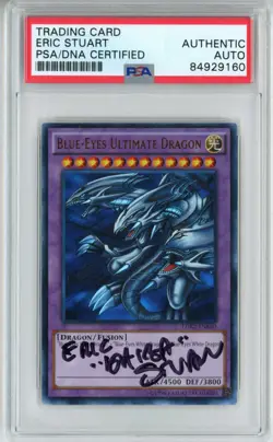 PSA Signed Eric Stuart Yu-Gi-Oh! TCG Blue-Eyes Ultimate Dragon LDK2-ENK40 - Image 1