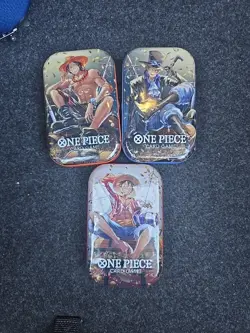 ONE PIECE FACTORY SEALED TINS - SET OF 3 VOL.2 LUFFY, ACE, SABO OP-13 - Image 1