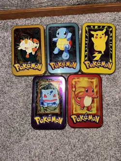 Topps Pokemon Series 1 TV Animation Complete EMPTY Tin Set Mint NO CARDS! - Image 2