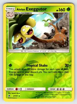 Alolan Exeggutor 2/131 Forbidden Light Pokemon Card Reverse Holo Rare - Nm/Vlp - Image 1