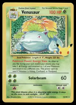 Pokemon Cards Venusaur 15/102 Celebrations: Classic Collection NM - Image 1
