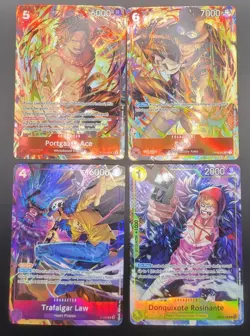 One Piece Illustration Box Vol 5 And 6 Promo Cards Sabo, Ace, Law, Rosinante - Image 1