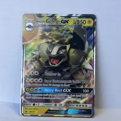 Alolan Golem GX 34/111 Ultra Rare SM - Crimson Invasion Pokemon Card DmG - Image 1