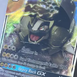 Alolan Golem GX 34/111 Ultra Rare SM - Crimson Invasion Pokemon Card DmG - Image 2