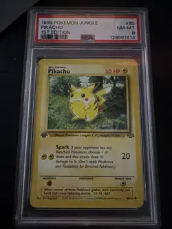 Pokemon TCG 1999 Jungle Pikachu Card #60/64 1st Edition - Image 1