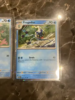 Pokemon Obsidian Flames Cosmos Holo Cards Froakie And Frogadier - Image 2