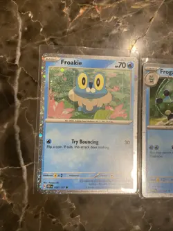 Pokemon Obsidian Flames Cosmos Holo Cards Froakie And Frogadier - Image 4