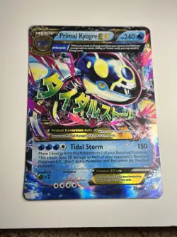 JUMBO OVERSIZED ​Primal Kyogre EX 55/160 - Pokemon Card - LP - Image 1