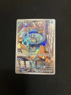 Pokemon Squirtle Stellar Crown Illustration Card 148/142 NM - Image 1