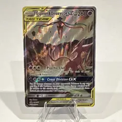 Pokemon Espeon & Deoxys GX SM240 Promo Holo TAG TEAM GX Card SM - Image 1