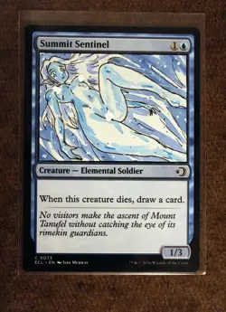 Summit Sentinel Altered Art Hand Painted MTG Magic the Gathering Anime Girl - Image 1
