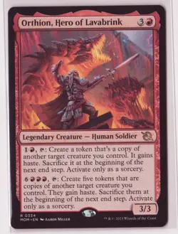 March of the Machine MTG Orthion, Hero of Lavabrink #0334 MTG - Image 1