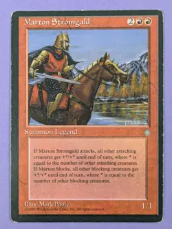 MTG Magic The Gathering: Ice Age: Marton Stromgald #1/1 Rare - HP - Image 1