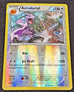 Aerodactyl 76/124 Fates Collide Reverse Holo Pokemon LP/NM English -- L23 - Image 1