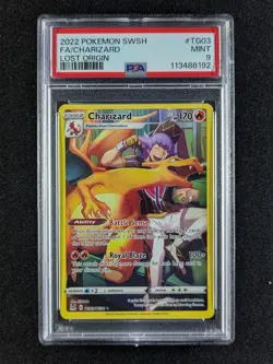 2022 Pokemon CHARIZARD TG03/TG30 Lost Origin Trainer Gallery Holo ENG PSA 9 - Image 1
