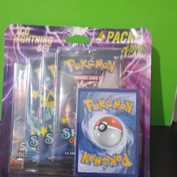 Pokemon TCG Lightning Set 4 Booster Packs & Bonus Card The Fairfield Company - Image 1