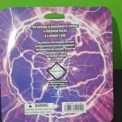 Pokemon TCG Lightning Set 4 Booster Packs & Bonus Card The Fairfield Company - Image 2