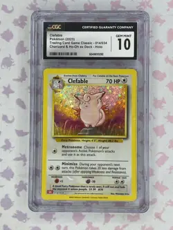 2023 Pokemon Clefable - Charizard & Ho-Oh ex Deck Holo 014/034 CGC Gem Mint 10 - Image 1