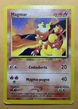 2000 Pokemon Neo Genesis Set ITALIAN 1st Edition Magmar 40/111 Uncommon HP Wotc - Image 1