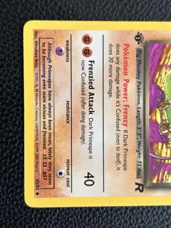 Dark Primeape 43/82 Team Rocket 1st First Edition Pokemon Card In NM Condition - Image 3