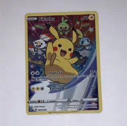 Pokemon Pikachu SWSH020 SWSH: Sword & Shield Promo Holo Basic Card 70 HP - Image 1
