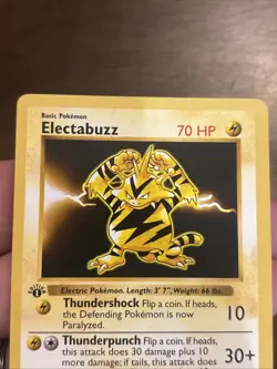 Electabuzz Pokemon TCG Base Set Shadowless 20/102 1st Edition #20 Vintage Wotc - Image 2