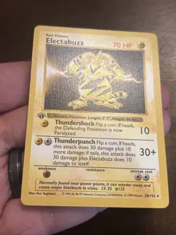 Electabuzz Pokemon TCG Base Set Shadowless 20/102 1st Edition #20 Vintage Wotc - Image 5