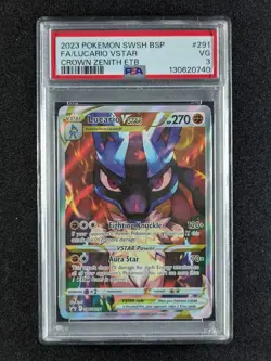 2023 Pokemon LUCARIO VSTAR SWSH291 Black Star Promo Crown Zenith ETB ENG PSA 3 - Image 1