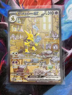 Pokemon Alakazam ex 201/165 Scarlet & Violet 151 Illustration Rare Full Art Hol… - Image 1
