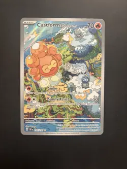 Pokemon TCG - Castform Sunny Form 195/191 Illustration Rare Sv:Surging Sparks NM - Image 1