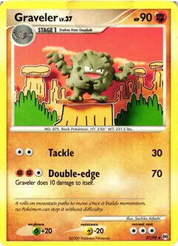Pokemon TCG Graveler 37/99 Arceus Uncommon Normal DMG - Image 1
