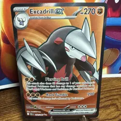 Pokemon TCG Excadrill EX 160/086 Full Art Ultra Rare Black Bolt Pack To Sleeve - Image 1