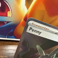 Pokemon TCG Penny Paldean Fates Trainer 239/091 Illustration Rare Pack To Sleeve - Image 2