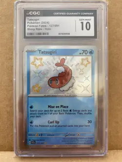 Pokemon Tatsugiri 127/091 Paldean Fates Shiny Rare Holo CGC 10 - Image 1