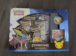 Pokemon TCG Celebrations 25th Zacian Deluxe Pin Collection Box New Sealed - Image 1
