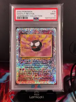 2002 Pokemon Legendary Collection #76 GASTLY Reverse Foil PSA 9 - Image 1