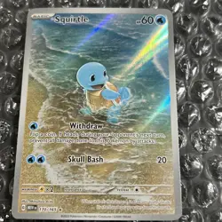 Squirtle 170/165 Illustration Rare Pokemon 151 IR NM English - Image 1