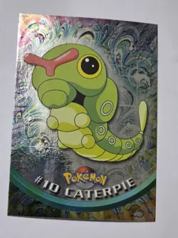 Caterpie #10 - 1999 Topps Pokemon TV Animation Edition~ Foil - Image 1
